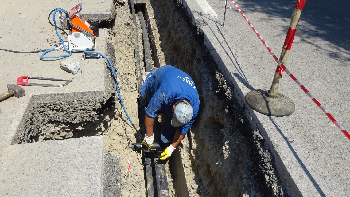 Avansează lucrările rețelei de apă din str. N. Alexandrescu