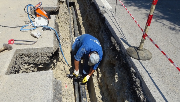 Avansează lucrările rețelei de apă din str. N. Alexandrescu