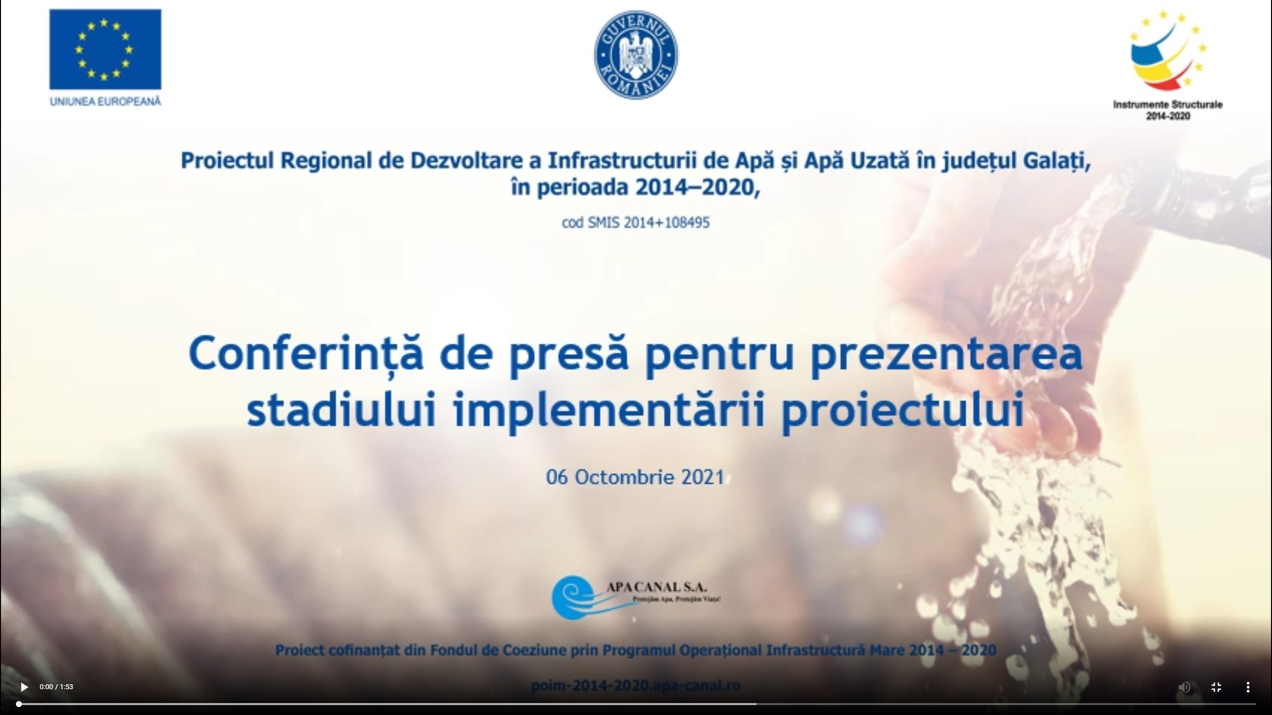 Conferință de presă – STADIUL POIM 2014 - 2020