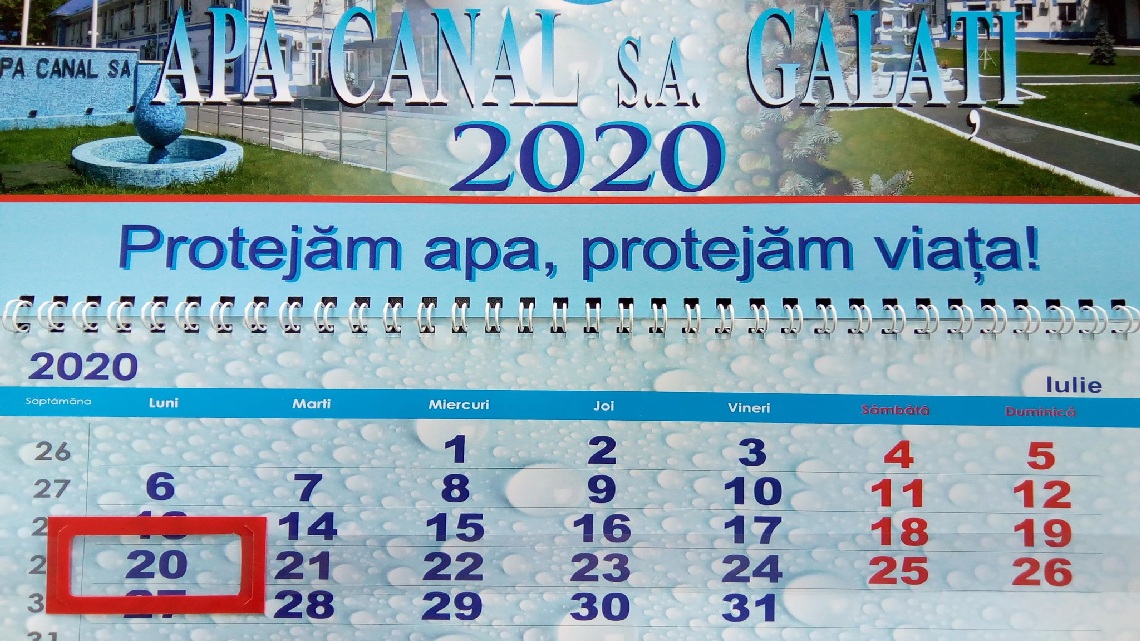 Program de lucru în data de 20 iulie 2020