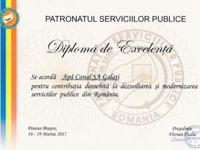 Diploma Excelenta 2017